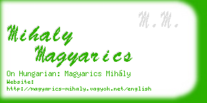 mihaly magyarics business card