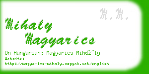 mihaly magyarics business card